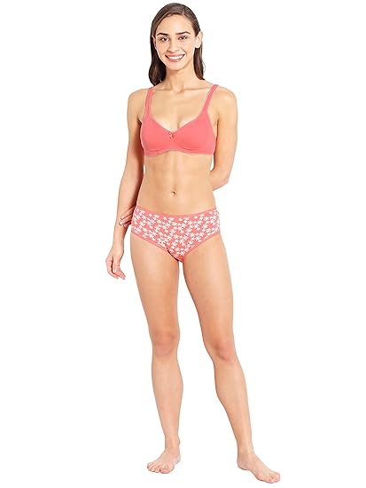 Jockey 1250 Women’s Blush Pink Wirefree Cotton Bra – Full Coverage 36D with Contoured Shaper & Adjustable Straps